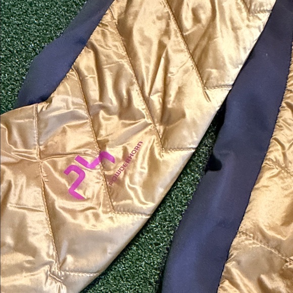 Stylish Gold and Pink Women's Puffer Jacket - Picture 8 of 8